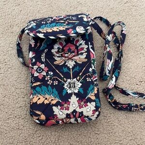 Vera Bradley Blue and Pink Quilted Crossbody Bag